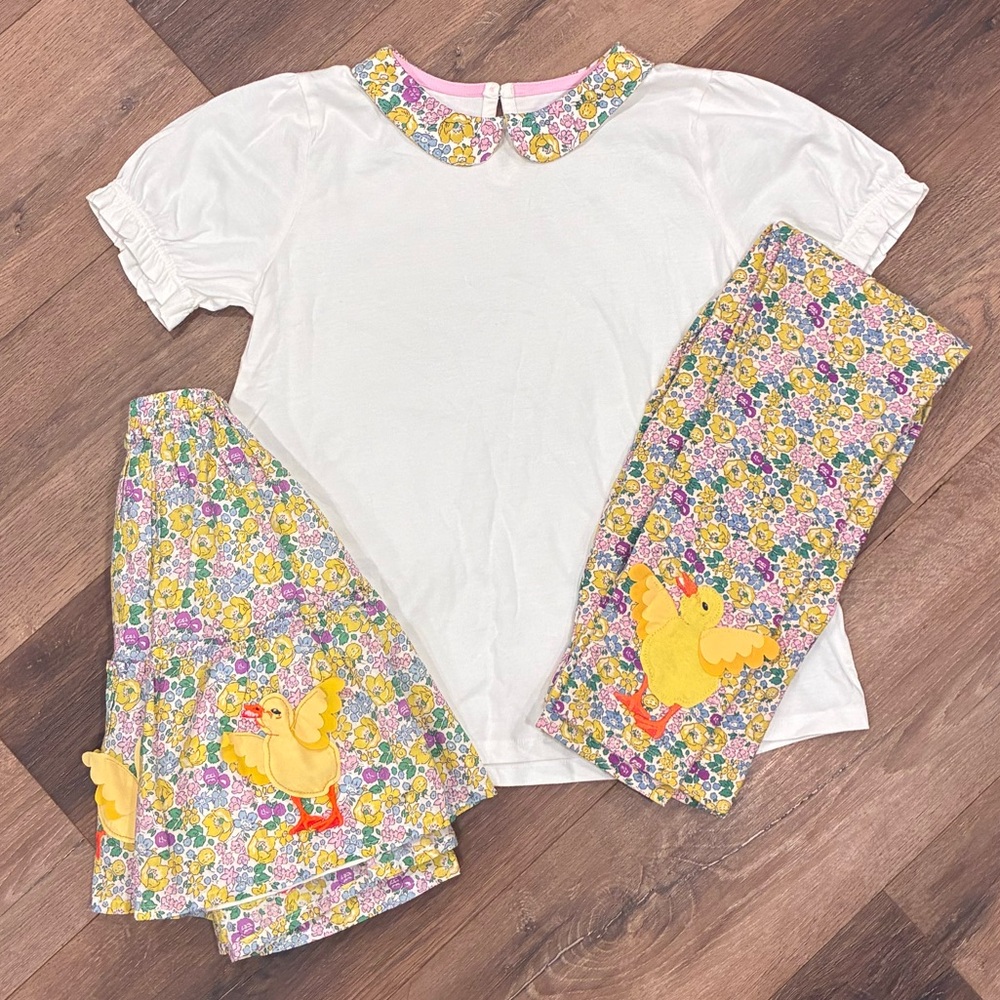 NWT Mini Boden Chick Matching Set Top Pants Leggings Skirt Outfit 11/12 Girl